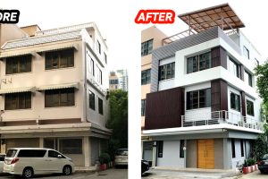 รีวิว รีโนเวท ตึกแถวเก่า 3 ชั้น ทรงกล่องนม ให้เป็นบ้านทาวน์โฮม สไตล์โมเดิร์น อบอุ่น น่าอยู่