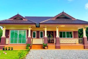 รีวิว บ้านเดี่ยวชั้นเดียว สไตล์ไทยประยุกต์ พื้นที่ใช้สอย 121 ตร.ม. งบประมาณ 1.25 ล้านบาท