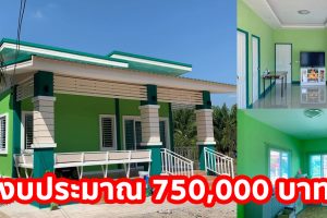 รีวิว บ้านชั้นเดียว สไตล์โมเดิร์นทรอปิคอล โทนสีเขียวสดใส พื้นที่ใช้สอย 84 ตร.ม. งบประมาณ 7.5 แสนบาท