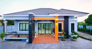 บ้านเดี่ยวชั้นเดียว แนวโมเดิร์นทรอปิคอลเท่ ๆ ภายในแต่งสไตล์มินิมอล เรียบง่าย ฟังก์ชันลงตัว