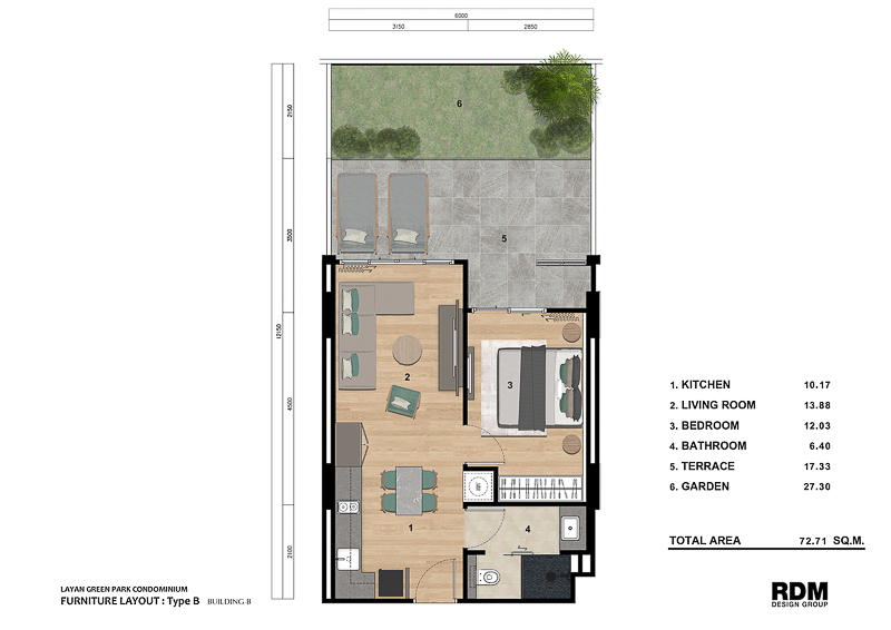 200724-4 ONE BEDROOM_GARDEN