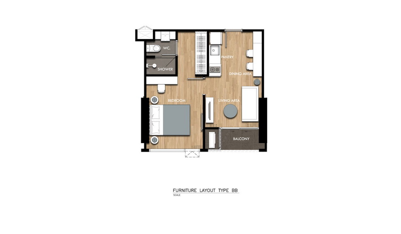 BB 1 bedroom 34.92 sq.m