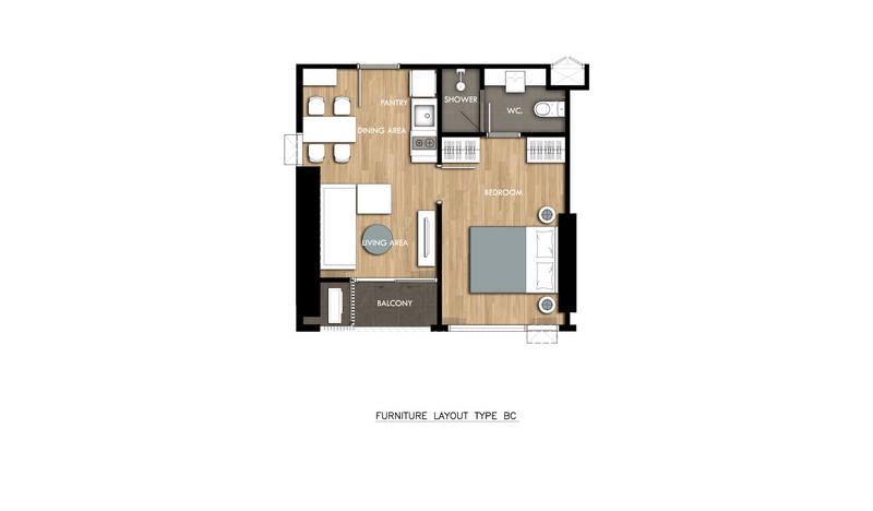 BC 1 bedroom 34.99 sq.m