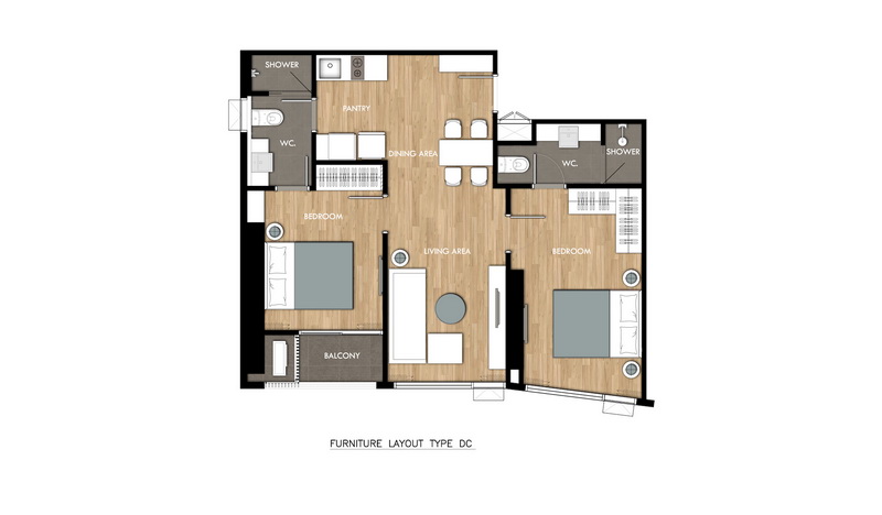 DC 2 bedroom 62.18 sq.m