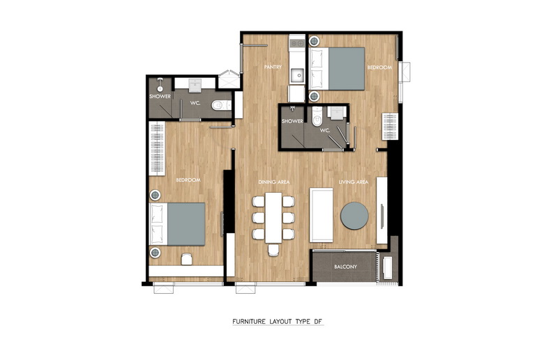 DF 2 bedroom 75.23 sq.m