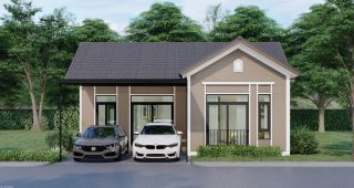 กรูฟวี่ พาร์ค บ้านบึง Groovy Park Ban Bueng บ้านชั้นเดียว สไตล์ English Cottage