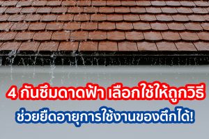 4 กันซึมดาดฟ้า เลือกใช้ให้ถูกวิธี ช่วยยืดอายุการใช้งานของตึกได้!