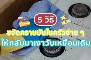5 วิธีขจัดคราบมันในครัวง่าย ๆ ให้กลับมาเงาวับเหมือนเดิม