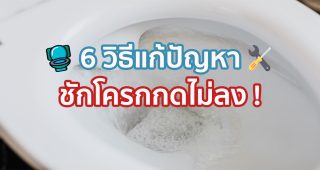 6 วิธีแก้ปัญหา ชักโครกกดไม่ลง !