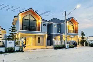 บ้านสุขใจ บางปะกง Baan Sukjai Bangpakong บ้านแฝดสไตล์บ้านเดี่ยว ใกล้ทางด่วน 2 สาย เริ่ม 2.xx ล้านบาท*